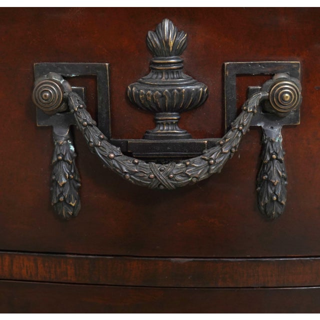 Maitland Smith Burl Walnut Serpentine Chest For Sale - Image 11 of 18