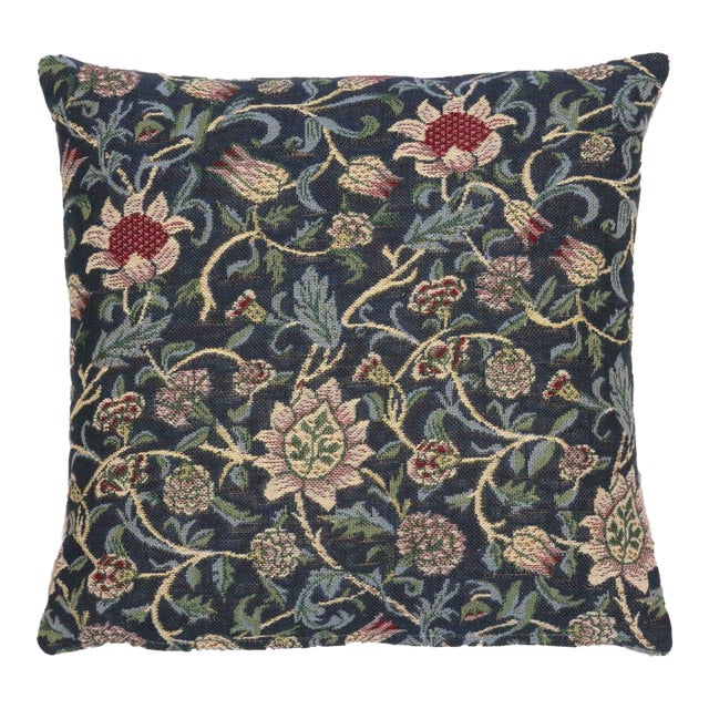 Evenlode Blue Cushion With Feather Filler - 33x33cm (13"x13") For Sale