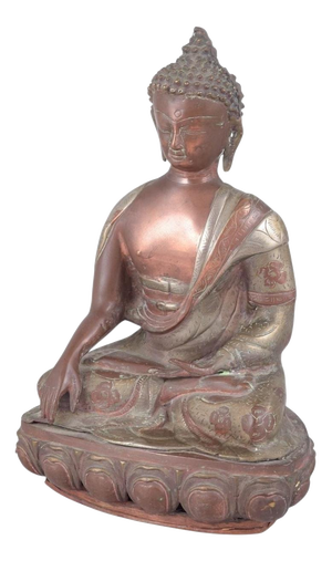Large 19th Century Seated Buddha Figure in Bronze, Asia