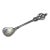 1940s Filigree Condiment Spoon, Ornate Shell Demitasse Spoon For Sale
