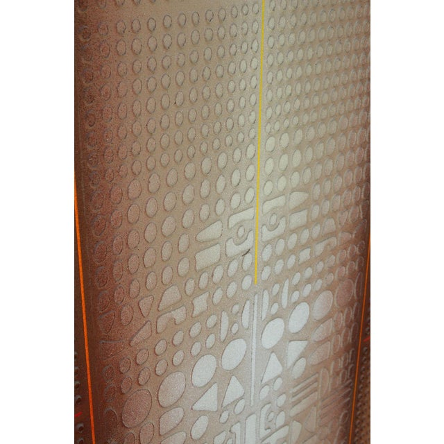 Paul Maxwell Unique Large Vintage Maxwell Pochoir Relief Painting by Paul Maxwell, 60" X 48" For Sale - Image 4 of 16