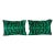 Green Tiger Ikat Velvet Pillow Covers- Set of Two For Sale