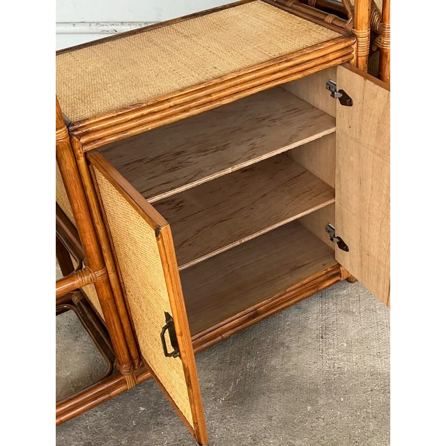 Vintage Bamboo Fretwork Etagere - A Pair For Sale - Image 9 of 12