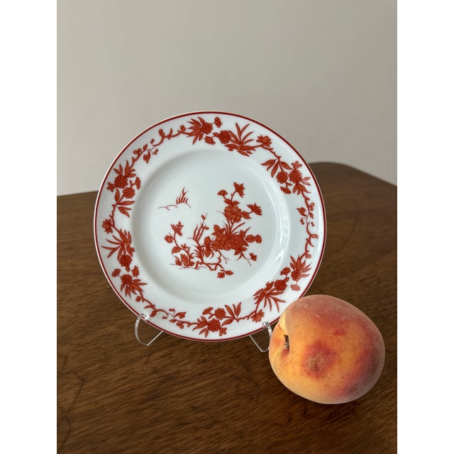 Transitional Vista Alegre Red Goa Bread and Butter Plate For Sale - Image 3 of 4