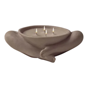 Hand-Sculpted Sandalwood Scented Candle