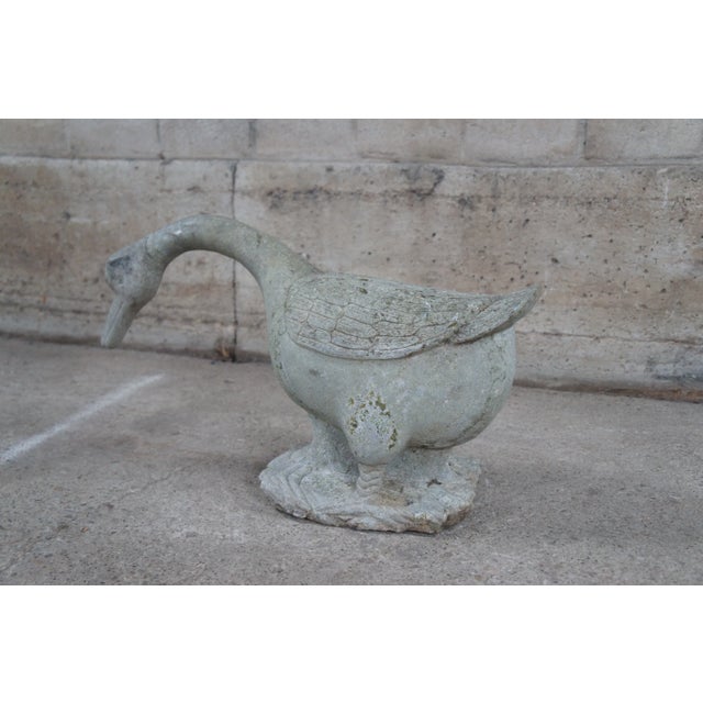 1930s Italian Carved Stone Bird Garden Sculpture Statue For Sale - Image 4 of 12