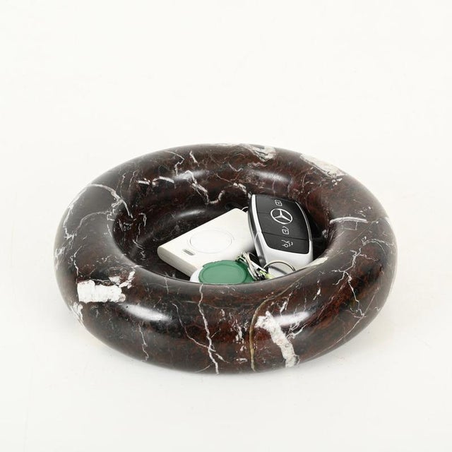 Red Levanto Marble Decorative Bowl from Angelo Mangiarotti, Italy, 1950s For Sale - Image 9 of 13