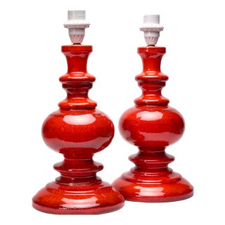 Ceramic Table Lamps, Germany, 1960s, Set of 2 For Sale