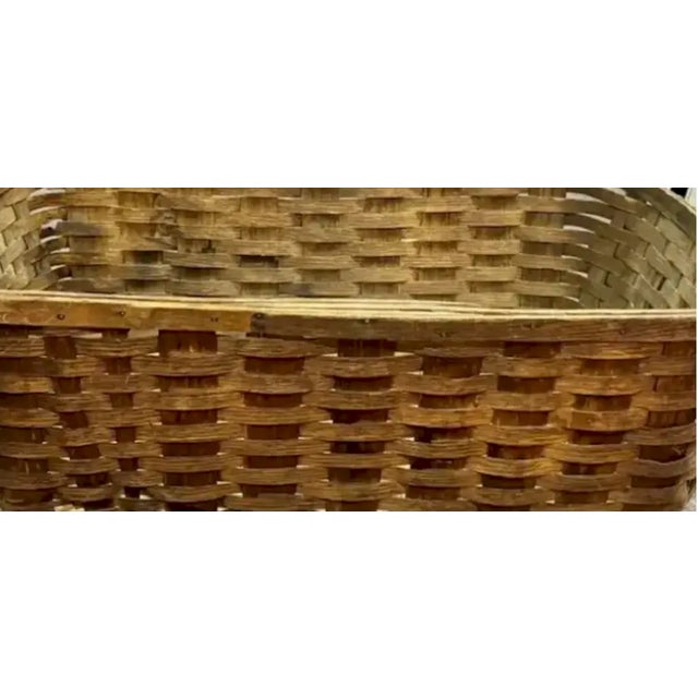 Antique American Hickory Basket For Sale - Image 4 of 6