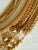 Gold Vintage 1970s Gold Tone Multi-Strand Tassel Bib Necklace, Etruscan Revival Style For Sale - Image 8 of 16
