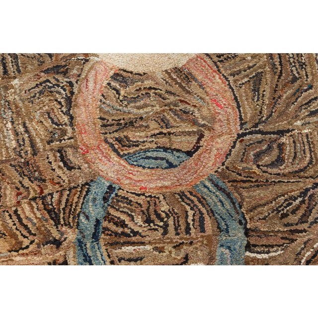 Doris Leslie Blau American Hooked Vintage Abstract Warm Tan Hand-Knotted Runner For Sale - Image 9 of 9