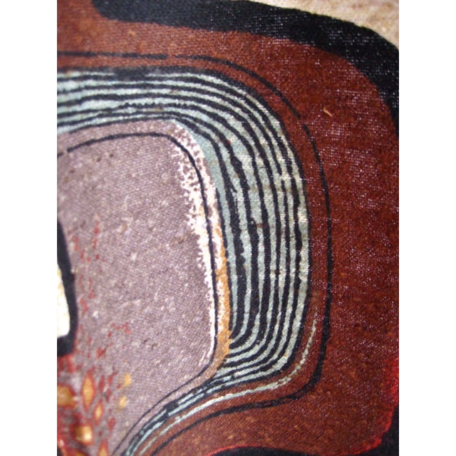 Brown Pair of French Mid-Century Modern 1970 Pair of Curtains -Drapes For Sale - Image 8 of 13