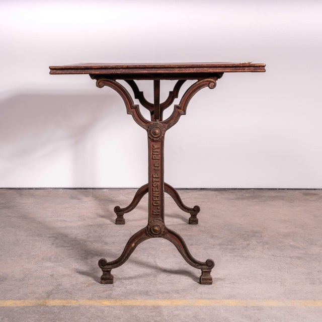 1920s French Intricate Relief Cast Base Table, 1920s For Sale - Image 5 of 9