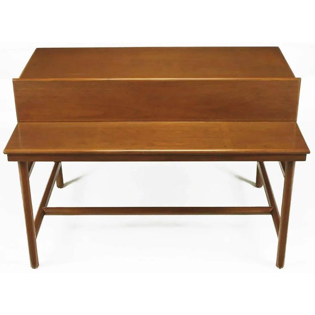 Wood William Pahlmann Four-Drawer Walnut Desk With Integral Bookshelf For Sale - Image 7 of 10