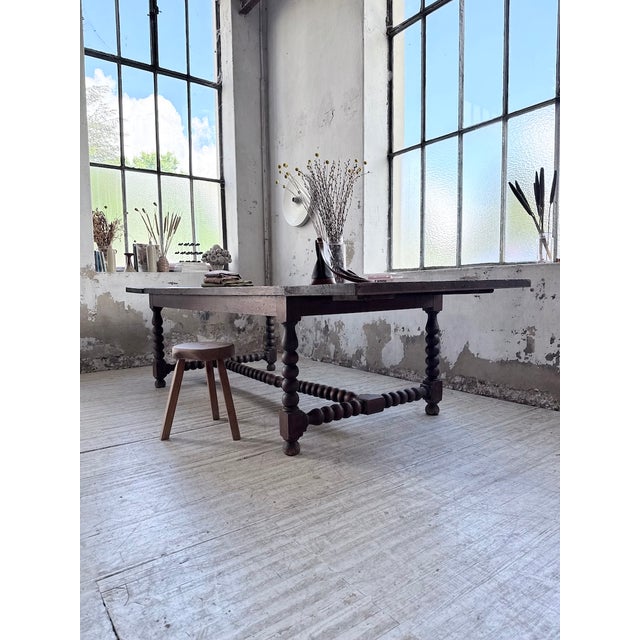 Drapers Oak Table with Extensions, 1900s For Sale - Image 14 of 18