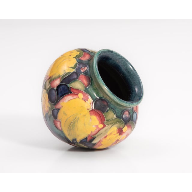Vintage William Moorcroft Leaf and Berry Pattern Art Pottery Cabinet Vase Arts & Crafts For Sale - Image 11 of 14