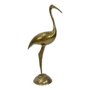 Vintage Etched Brass Shorebird*