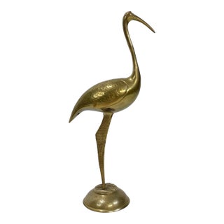 Vintage Etched Brass Shorebird Figure* For Sale