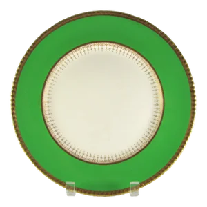 Mid Century England Fondeville 5973 Green Ambassador Ware Service Plate Dish