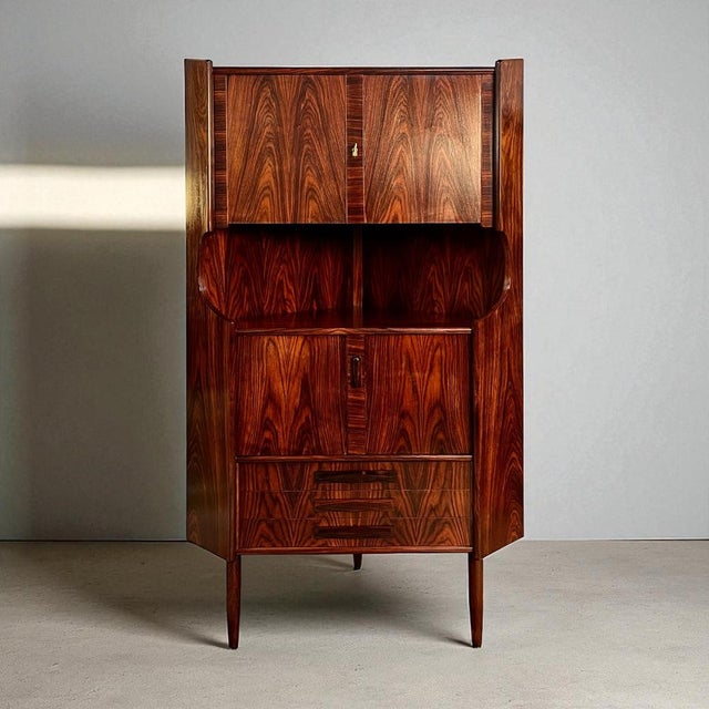 Danish Rosewood Corner Cabinet, 1960s For Sale - Image 5 of 10