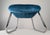 Textile Chromed Metal and Blue Velvet Armchairs, Set of 2 For Sale - Image 7 of 15