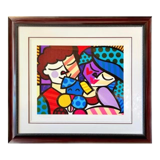 Romero Britto Signed & Numbered Serigraph — Pop Art Framed Print For Sale