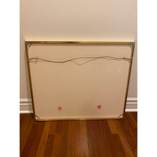 Vintage 1980s Pastel Abstract Painting Signed and Framed For Sale - Image 4 of 6