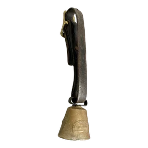 1850s Obertino French Cast Bronze Goat Bell and Collar