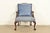 A gorgeous Chippendale or Georgian carved mahogany open arm library chair or lounge chair By Kittinger USA, 1991 Solid...