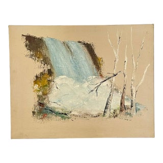 Abstract Landscape Still Life Impasto Original Oil Painting on Canvas For Sale