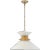 Alborg Large Stacked Pendant in Antique- Burnished Brass with Matte White Shade Designer: Chapman & Myers Canopy: 5.75"...