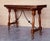 Brown 20th Century Spanish Console Fold Out Farm Table with Wood Stretcher For Sale - Image 8 of 18