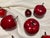 Assorted Vintage Holiday Glossy Red Papier-Mâché Apple Holiday Ornaments For Sale In Dallas - Image 6 of 9