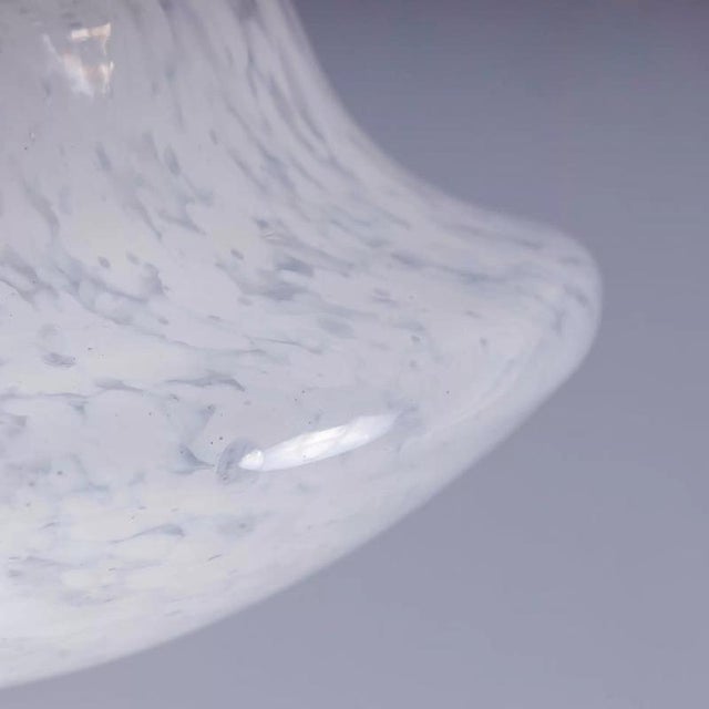 Large White Mottled Goto Glass Pendant Lamp, 1950 For Sale - Image 4 of 10
