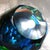 1980s 1980s Blue and Green Art Glass Perfume Bottle For Sale - Image 5 of 9