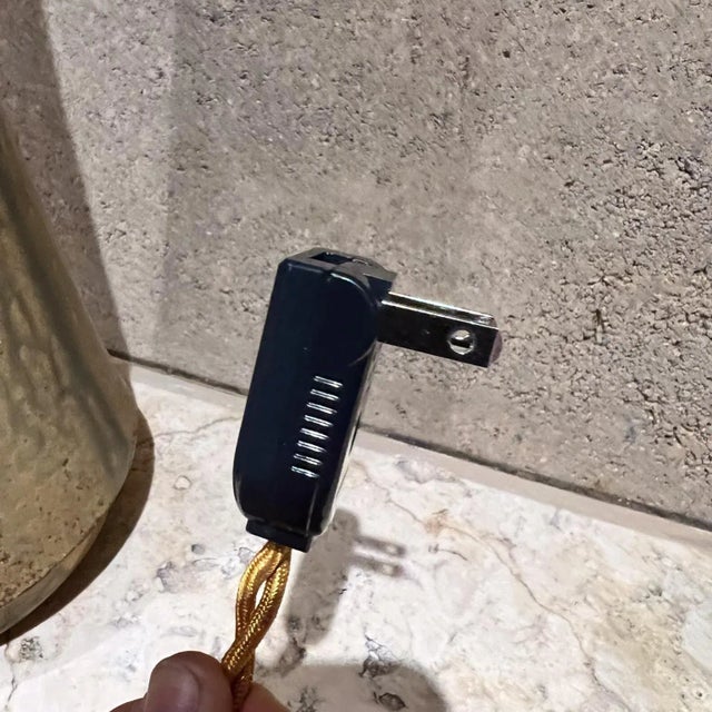 Art Nouveau Vintage Ceramic Table Lamp For Sale - Image 11 of 12