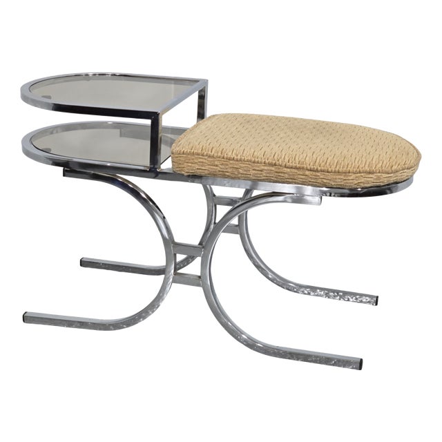 Mid-Century Chrome Hall Seat, 1950 For Sale