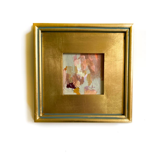 Cream "Golden Hour" Set of 3 Framed Mini Paintings by Jessalin Beutler For Sale - Image 8 of 10