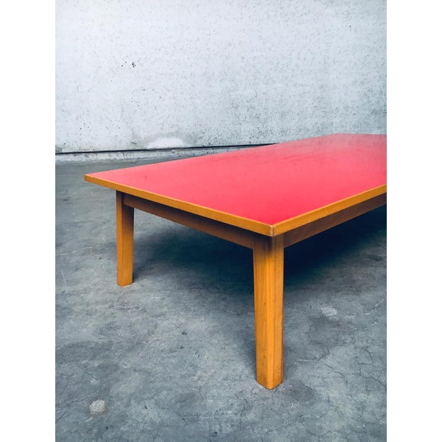 Mid-Century Red Coffee Table, Belgium, 1950s For Sale - Image 4 of 18