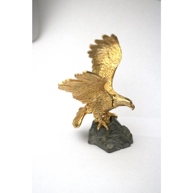 American American Eagle by Tripp Gilt Bronze Figurine For Sale - Image 3 of 11