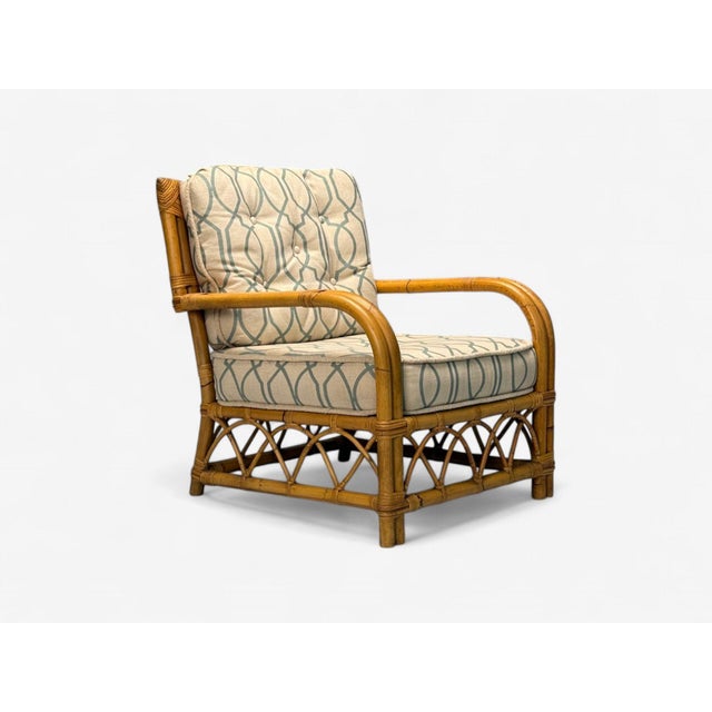 Bielecky Brothers, Modern, Single Lounge Chair, Cane, Bamboo, Usa, 21st C. For Sale - Image 4 of 12