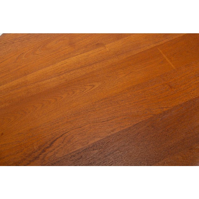 Round Coffee Table in Teak and Cane by Peter Hvidt & Orla Mølgaard Nielsen for France & Søn, 1960s For Sale - Image 4 of 6