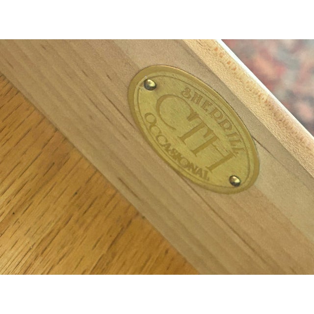 Late 20th Century Sherrill Furniture Mahogany Pembroke Drop-Leaf Side Table – Traditional Federal Style With Brass Hardware For Sale - Image 13 of 14