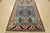 Tribal Heriz Rug 5’11” X 8’11” Blue Wool Vintage Tribal Hand-Knotted Oriental Carpet For Sale - Image 3 of 14