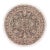 Shabby Chic 1990's Botanical Pak-Persian Green/Grey Wool Round Rug- 5'11'' X 5'11'' For Sale