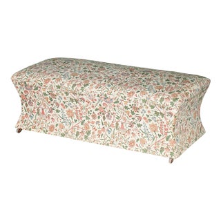 Antique Victoria Triple Sized Ottman Storage Trunk Embriodered Upholstery by Aeg, 1880 For Sale