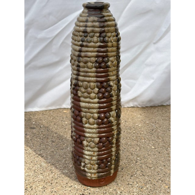 Brown Horst Kerstan Beehive Pottery Vase For Sale - Image 8 of 8