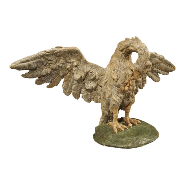 Circa 1700 Carved and Polychrome Wooden Pelican Sculpture From Tuscany