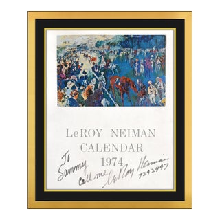 1974 LeRoy Neiman Calendar Cover Modern Blue Poster LeRoy Neiman For Sale