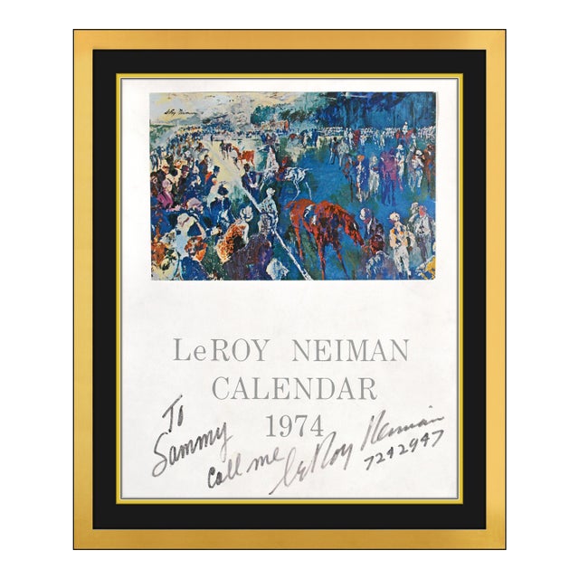 1974 LeRoy Neiman Calendar Cover Modern Blue Poster LeRoy Neiman For Sale